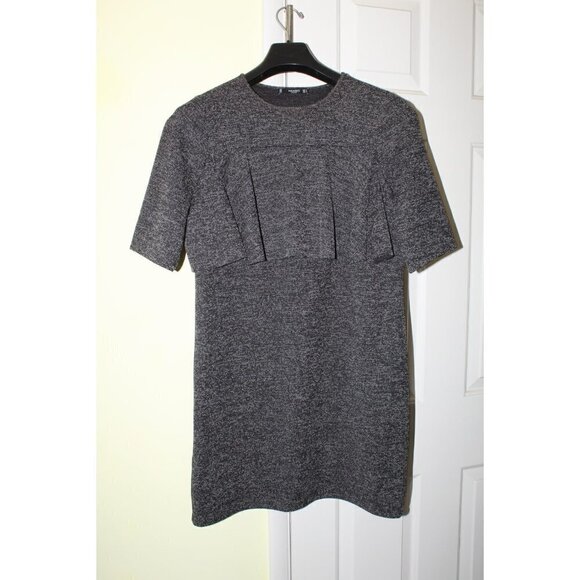 Mango Basics tweed Ruffle Mini dress Size Small Black and White Pull on - Picture 1 of 7
